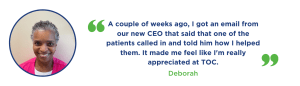 Employee quote from Deborah in Communications